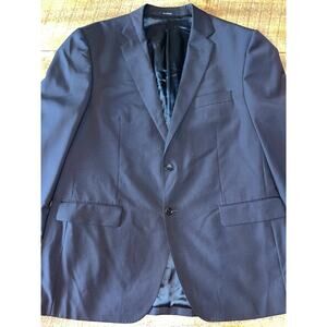 Mens Sacoor‎ Brothers Black 100% Wool Two Button Classy Suit Coat Blazer (EU) 58
